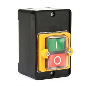 Interrupteur à Bouton-poussoir AC 220V/380V 10A, Bouton Marche/Arrêt Interrupteur de Sécurité Interrupteur Industriel Interrupteur Machine Outil Interrupteur Etanche Exterieur Simple Allumage (BAFOVY-eu, neuf)