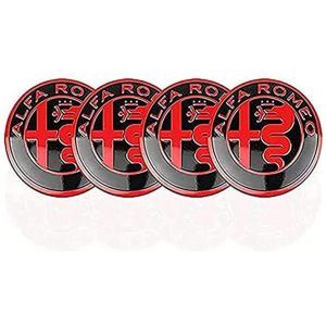 ZIROXI 4 pi&egrave;ces Cache moyeux pour Alfa Romeo Mito 147 156 159 166 Giulietta Spider Stelvio 50mm, Kit de Capuchon de Roue Center Logo embl&egrave;me Modification Auto Accessoires ext&eacute;rieurs,C (起飞哇么么么, neuf)