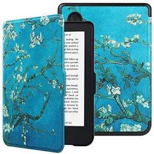 HGWALP Slimshell Coque de Protection pour 6" Kobo Clara Colour Liseuse eBook/Kobo Clara BW 2024 eReader/Kobo Liseuse Clara 2E 2022, Étui Housse Protection Magnétique Smart Cover-Apricot Flower (HAIHUI EU, neuf)