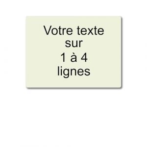 Mygoodprice Plaque Gravée Personnalisée 1 à 4 Lignes 20x15cm Acrylique Beige (my-goodprice, neuf)
