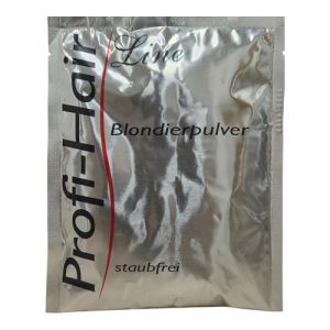 Profi Line Lot de 10 flacons de poudre d&eacute;colorante professionnelle sans poussi&egrave;re 100 g Bleu 1000 g (sk.verkauf, neuf)