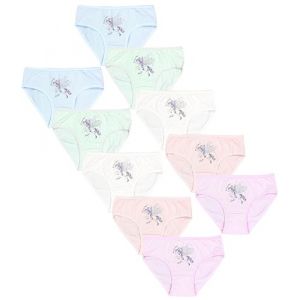 TupTam Culotte Fille 10 Pièces – sous-vêtements Confortables en Coton, Licorne Magic Dots Abricot Rose Bleu Ecru Vert, 140-146 (LotteStyle, neuf)