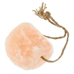 HAF® 1 pierre à lécher de sel de 5 à 6 kg avec cordon pour chevaux, bovins, gibiers et moutons | Pierre à lécher en 100 % sel cristal de roche | Pierre minérale du Pakistan | Taille : 5-6 kg | (HAF GmbH, neuf)