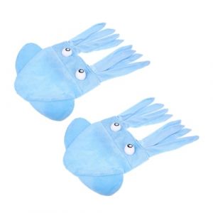 LRXIYODE Lot de 2 Chapeaux Pieuvre Amusants en Peluche Bleu Accessoires de Cosplay Extravagants pour Adultes et Gar&ccedil;on et Filles Chapeaux de Festival et D&eacute;guisement pour Halloween (XPWU, neuf)