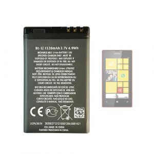 Aousavo Batterie de Rechange BL-5J Compatible avec Nokia Lumia 520 525 530 Dual BL-5J Doro Primo 365, JBL MD-51W, Play Up, Siemens Gigaset SL930, Telekom Speedphone 701 (BC everything, neuf)