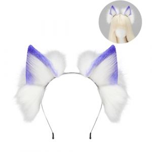 Serre-t&ecirc;te &Eacute;lastique Avec Oreilles De Loup R&eacute;aliste Bandeau Pliable Pour Femmes Adolescentes Filles Soir&eacute;es &Agrave; Th&egrave;me Tenue Quotidienne &Eacute;v&eacute;nement Anim&eacute; Cerceau D'oreille De Loup (dongguanshiyufenghanggzhongbiaoyouxiangongsi, neuf)