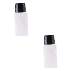Healeved 2 Pièces dissolvant d'ongle distributeur de dissolvant pour vernis à ongles flacons à pompe vides nail gel polissoir ongle bouteille de dissolvant pour vernis à ongles blanche (Sonieg, neuf)