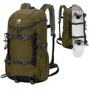 Outplea Sac a Dos Randonn&eacute;e 30L, L&eacute;ger Imperm&eacute;able Sac a Dos Voyage, Sacs &agrave; Dos Sport Quotidien Respirant pour Skateboard, Sacs &agrave; Dos Loisir pour Camping Trekking, Vert Arm&eacute;e (Outplea, neuf)