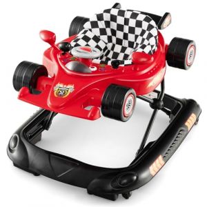 DREAMADE Trotteur Pliable Bébé avec 3 Hauteur Réglable Trotteur Marche Garçon Fille 7-14 Mois avec Plateau Musical&Siège Amovible,Chariot de marche Charge 12 KG (Rouge) (DREAMADE, neuf)