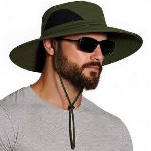 EINSKEY Chapeau Anti UV Homme Femme Large Bord Casquette Pliable Étanche pour la Randonnée, Le Jardinage, Le Safari et la Brouss (YiPinGuan FR, neuf)