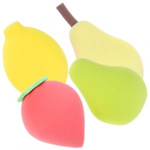 IMIKEYA Lot de 4 &Eacute;ponges &agrave; Maquillage Fruit&eacute;es pour Visage Mat&eacute;riau Souple sans Danger Utilisation S&egrave;che et Humide Couleurs Vari&eacute;es Accessoires Cosm&eacute;tiques pour Fond de Teint et (Elsy Abbas, neuf)