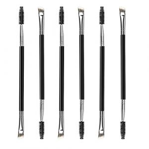 6 PCS Pinceau Sourcils, Goupillon Cils, Goupillon Sourcils Biseaut&eacute;, Double Extr&eacute;mit&eacute; Pinceau &agrave; Sourcils Brosse Cils, 2 en 1 Mini Pinceau &agrave; Cils,pour Toilettage, Fa&ccedil;onnage, Couleur (FYACCD EU, neuf)