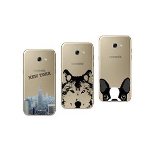 NOVAGO 3 Coques Compatible Samsung Galaxy A3 2017 Coque en Gel Souple Transparente Solide Incassable avec Jolie Impression Fantaisie de Qualit&eacute; (Pack 5) (NOVAGO-Vendeur PRO fran&ccedil;ais, neuf)