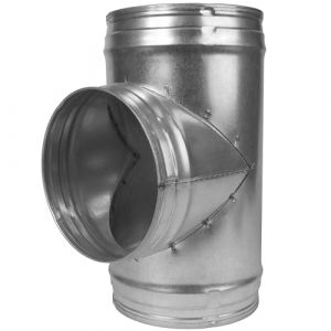 Vent Systems Connecteur de conduit de 15,2 cm, adaptateur de tuyau 3 voies pour tuyau rond en forme de T - Extracteur d'air - Connecteur en T pour tuyau d'&eacute;vacuation - Raccord en m&eacute;tal de 15,2 cm (Vent Systems, neuf)