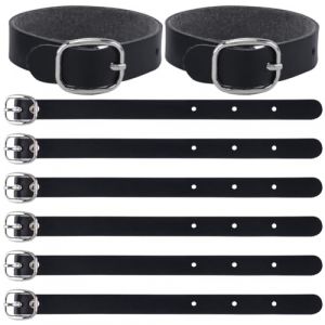 GORGECRAFT 10 Sangle Réglable en Cuir pour Étiquettes de Bagages,Boucles D'Étiquettes de Bagage,Ceintures de Rechange avec Boucle en Métal,Sangles de Bracelet de Montre pour Valise,Porte-Documents (GORGECRAFT FR, neuf)