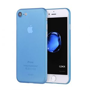 doupi UltraSlim Coque Compatible avec iPhone SE (2022) / iPhone 8/7 (4,7 Pouces), Fin Mat Ultra Mince et Ultra l&eacute;ger Bumper Cover Housse de Protection, Bleu (GLEXD Shop, neuf)