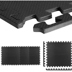 Tapis de fitness [LOT DE 4 PCS] Puzzle imbriqu&eacute; Tapis de gymnastique en mousse EVA | Antid&eacute;rapant | 61*61 cm &eacute;paisseur 1,2 cm | Rev&ecirc;tement de sol protecteur pour gymnases et gymnases &agrave; domicile | (4) (G5 HT e Effect Sport, neuf)