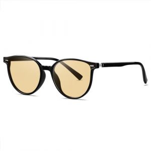 KANASTAL Lunettes de Soleil Polaris&eacute;es Femme Mode Vintage Lunette de Soleil Ronde Oeil de Chat Marron Clair R&eacute;tro Classique Protection UV400 pour Conduire Voyager (kanastal, neuf)