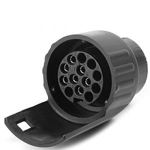 AGRISHOP Adaptateur de remorque de 7 vers 13 Broches Connecteur,12v Fiche Attelage 7 Pole a 13 Pin pour Remorque Caravane Porte-v&eacute;lo, Adapteur Prise Remorque 7 vers 13 Broches pour Tracteur Voiture (AGRISHOP, neuf)