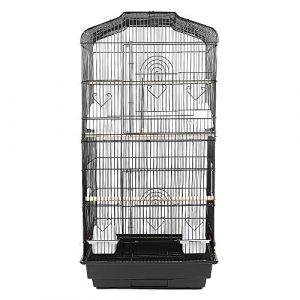 XUANYU Cage d'élevage pour Oiseaux Solid Cage Oiseau sur Pied Voliere Oiseaux Interieur/Exterieur Cage Oiseau Volière Oiseaux pour Perruche Canari (Noir 46 * 36 * 92 cm) (XUASHW, neuf)