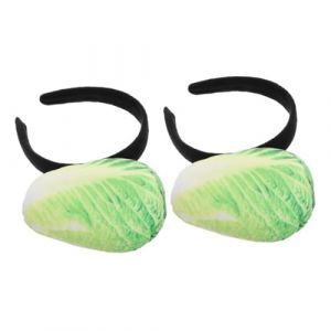 FRCOLOR Bandeaux Peluche Chou Chinois Pour Femmes Et Filles, Serrage-t&ecirc;te Doux En Tissu, Accessoire Festif Pour F&ecirc;te Costum&eacute;e Et Lavage Du Visage, Lot De 2 Pi&egrave;ces Taille Unique (Different Quality, neuf)
