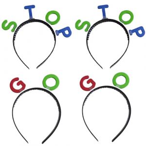 Umibow Lot de 4 bandeaux Stop and Go avec panneau de signalisation - Accessoires pour cheveux (Umibow, neuf)