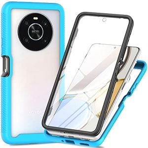 RonRun Coque pour Honor Magic 4 Lite/Honor X9 4G/5G, 360&deg; Transparente &eacute;tui Antichoc Housse Integrale Transparent Silicone Bumper avec Protecteur d'&Eacute;cran Int&eacute;gr&eacute; Case - Bleu Clair (RonRun, neuf)