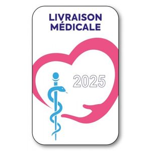 SIGNAL SAFETY Autocollant Sticker - Vignette Caducée 2025 pour Pare Brise en Vitrophanie - V1 Livraison Médicale (Digital Sticker, neuf)
