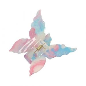 1 pince &agrave; cheveux papillon de 7 cm - Pince &agrave; cheveux - Pince &agrave; cheveux - Bijou de cheveux - Papillon - &Eacute;pingle &agrave; cheveux changeante - Accessoire pour cheveux - Pour femme et fille - Bleu rose (Anevous, neuf)