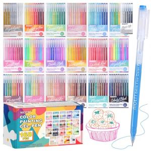 NICETY Stylo Gel Couleur – Set de 168 Gel Pens avec Pointe Fine 0,5mm & 162 couleurs (159 + 3 blanc / 3 argent / 3 or)– Feutres Gel pour Coloriage Adulte, Dessin, Journal – Enfants & Adultes (LIANHUO, neuf)