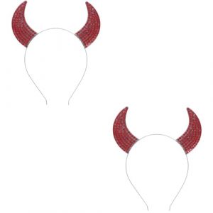Healvian 2 Pièces Bandeau Diable avec et pour Halloween Accessoire de Costume Unique et Pratique Diable pour Fête et Cosplay (Le Sengyu, neuf)