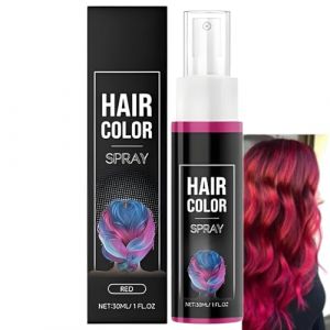Spray Colorant Violet Pour Cheveux Pour Enfants Femmes, Spray Vert Coloration Cheveux Temporaire, Coloration Sprays Colorant Temporaire, Teinture Capillaire Lavable, Cire Colorante à Usage (Rouge) (xiaxiappa99, neuf)