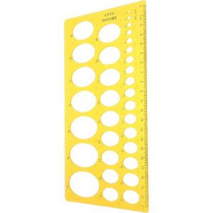ADOCARN R&egrave;gle de Mesure G&eacute;om&eacute;trique Transparente pour Architecture Mod&egrave;le Elliptique Orange Outil de Dessin Technique Pr&eacute;cis pour &Eacute;cole et Bureau Kit de R&egrave;gles de Dessin D&rsquo;Architecture (Craneagon, neuf)