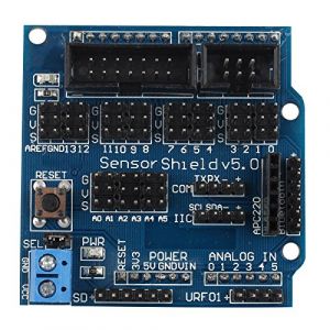 HALJIA Sensor Shield V5.0 Carte d'extension Compatible avec Arduino UNO Mega R3 2560 Duemilanove Robot V5.0 Module d'extension (Hengjiaan, neuf)
