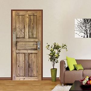 Peinture d&eacute;corative autocollants 3D 90x215cm - Art porte autocollant 3D mode d&eacute;calcomanie pour bois, mur, fen&ecirc;tre et porte amovible (MengZhouShiYunShuShiPinShangHang(GeRenDuZi), neuf)