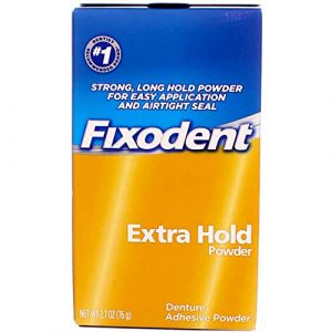 Fixodent Extra Hold, Denture Adhesive Powder--2.7 oz (76 g) by Fixodent (Daily Supply, neuf)