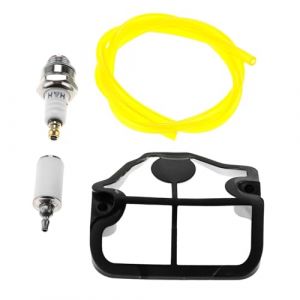 Mtsooning Kit de filtre à air Compatible avec Tronçonneuse Husqvarna 36 41 136 136LE 137 137E 141 141LE 142 142E, Filtre à Air, Tuyau de Carburant,Bougie d'Allumage, Filtre à Essence pour Tronçonneuse (Mtsooning-uk, neuf)