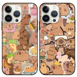 Yimctoie [2 Pi&egrave;ces Anime Coque pour Xiaomi Redmi Note 14 5G 6.67", &Eacute;tui de T&eacute;l&eacute;phone Aesthetic Capybara Design Souple TPU Silicone Housse Kawaii Antichoc Protection Cover, Puzzle (JOSS SKELTON, neuf)