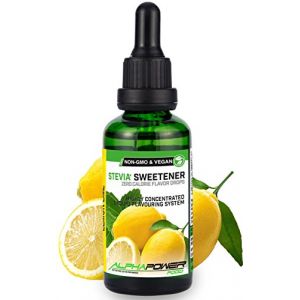 ALPHAPOWER FOOD St&eacute;via Gouttes de citron-lime - ar&ocirc;me alimentaire naturel I &Eacute;dulcorant Liquide - tr&egrave;s concentr&eacute; 1 x 50 ml. flavour Stevia drops, Flavdrops (ALPHAPOWER FOOD, neuf)