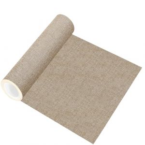 Patch autocollant en tissu pour textiles, tissu en lin, 8 x 150 cm, rustine autocollante pour canapés, sièges de voiture, chaise de bureau, tête de lit, rideau, beige (BOJIEDIANZI, neuf)