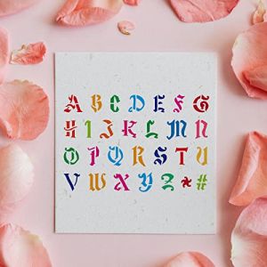 FINGERINSPIRE 4 PCS Lettre Pochoirs Modèle 29.7x21cm Plastique Alphabet Dessin Peinture Pochoirs Lettres et Chiffres Pochoirs Lettrage Pochoirs pour Peinture sur Bois, Sol, Mur et Carrelage (FINGERINSPIRE FR, neuf)