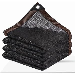 Tissu d'ombrage – Filet d'ombrage de Jardin avec œillets Couverture d'ombrage extérieure pour pergola, terrasse, Plantes, Serre, poulailler, Noir, taux d'ombrage de 90%（2x5m (zhongchenle, neuf)