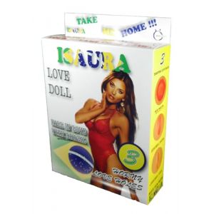 ISAURA LOVE DOLL Poup&eacute;e GONFLABLE MULAT BRRASILIENNE GRANDEUR R&Eacute;ELLE 3 TROUS (Your Fragrance, neuf)