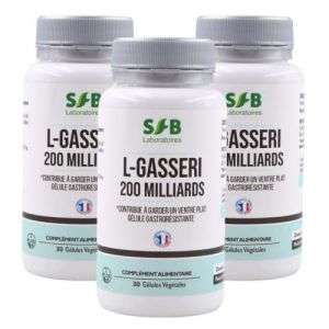 Lactobacillus Gasseri 200 milliards - Flore Intestinale - Digestion et Minceur - 20 milliards d'UFC/jour/gélule - Dosée à 100 mg- SFB Laboratoires - Lot de 3 (SARL DIFFUSION EXPRESS - SFB LABORATOIRES, neuf)