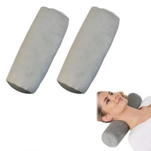 OHREN Lot de 2 housses de traversin,housse traversin avec fermeture éclair,en mousse à mémoire de forme,pour polochon (40 x 15 cm) (Gris) (whyqiqi, neuf)