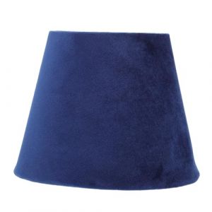 G&eacute;n&eacute;rique Abat-Jour en Velours Blanc Doublure Textile pour Lampe de Table Compatible E27/E14 Diam&egrave;tre 17 CM Emballage Individuel Bleu Fonc&eacute; Accessoire D&eacute;coratif pour Int&eacute;rieur (CLACKUI, neuf)