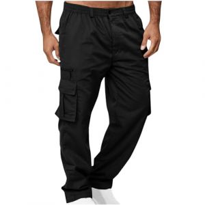 azaz Pantalon Cargo Homme Militaire Pantalons De Surv&ecirc;tement Mode Pantalon De Travail Homme Tactique Multi Poches Combat Stretch Homme Extensible S&eacute;chage Rapide Baggy Pants Sweatpants Pas Cher (dingjuanjuandamai, neuf)