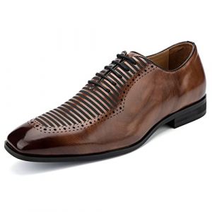 MEIJIANA Oxfords Homme Chaussure Homme Ville Chaussures à Lacets pour Hommes Chaussure Mariage Homme, marron-04, 45 EU (12 UK) (MEIJIANA STORE, neuf)