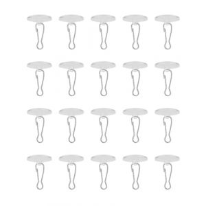 JEXOWIQ 20pcs Crochet Adh&eacute;sif Plafond en Transparents Auto-adh&eacute;sifs,Crochets de Plafond Adh&eacute;sif,Crochets Adhesifs Transparent pour Accrocher des D&eacute;corations Lumineuses,Salle de Bain,Cuisine,Plafond (GUO  ZEXIAO UK STORE, neuf)