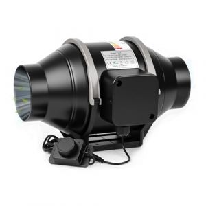 Vankarr Extracteur d'air 100mm Réglable 360m³/h, EC Moteur Ventilateur extracteur d'air pour Tentes Culture, Hydroponique, Domestique, Garag, VMC Salle de Bain (YIFU B-COMERCE S.R.L., neuf)